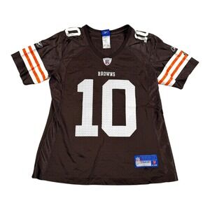 Cleveland Browns Football Jersey Womens Medium Brown Mesh NFL Reebok Quinn 10